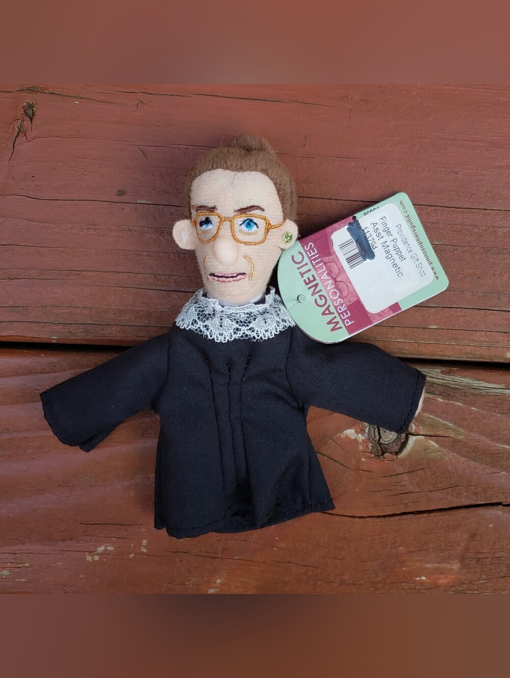 NWT Ruth Bader Ginsburg Finger Puppet & Fridge Magnet - 5" TALL